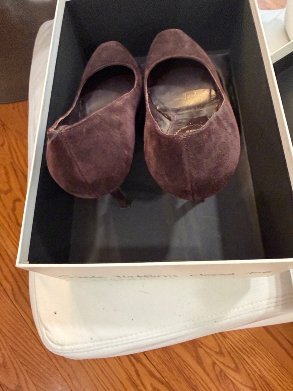 Yves Saint Laurent Tribtoo 80 Pump Brown Suede Platform Heels Size 37.5 - Picture 4 of 7